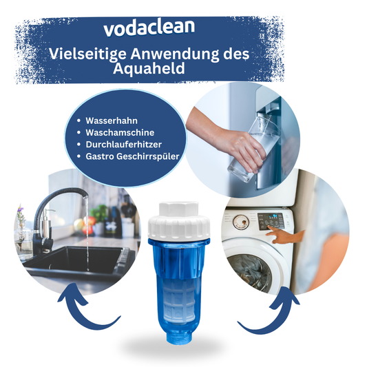 Aquaheld - Kalkschutz, wo du ihn brauchst (Ideal für die Waschmaschine oder den Küchen-Wasserhahn)