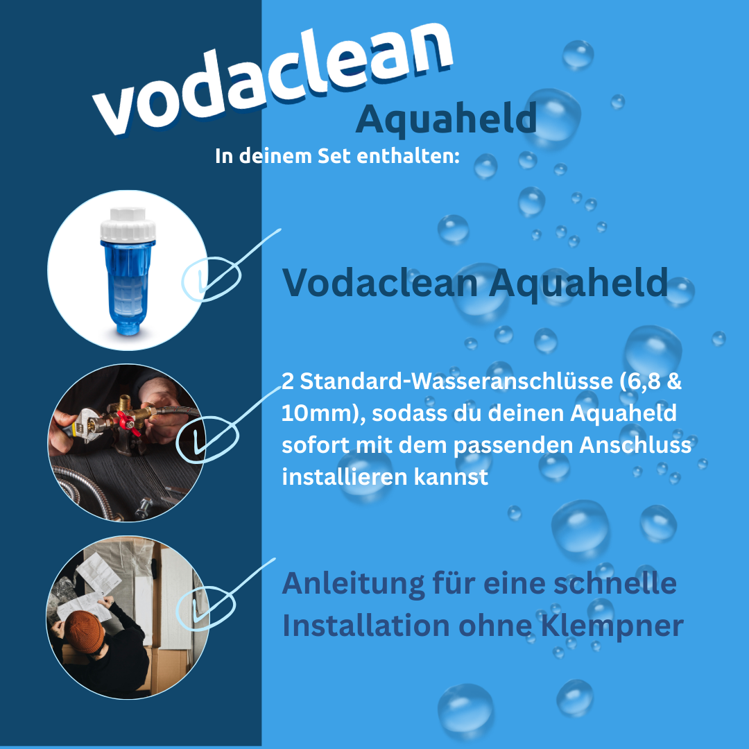 Aquaheld - Kalkschutz, wo du ihn brauchst (Ideal für die Waschmaschine oder den Küchen-Wasserhahn)