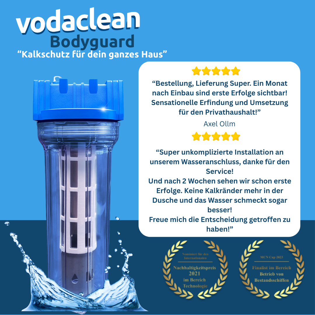 Vodaclean Bodyguard - Komplett Kalk-Schutz für dein Zuhause