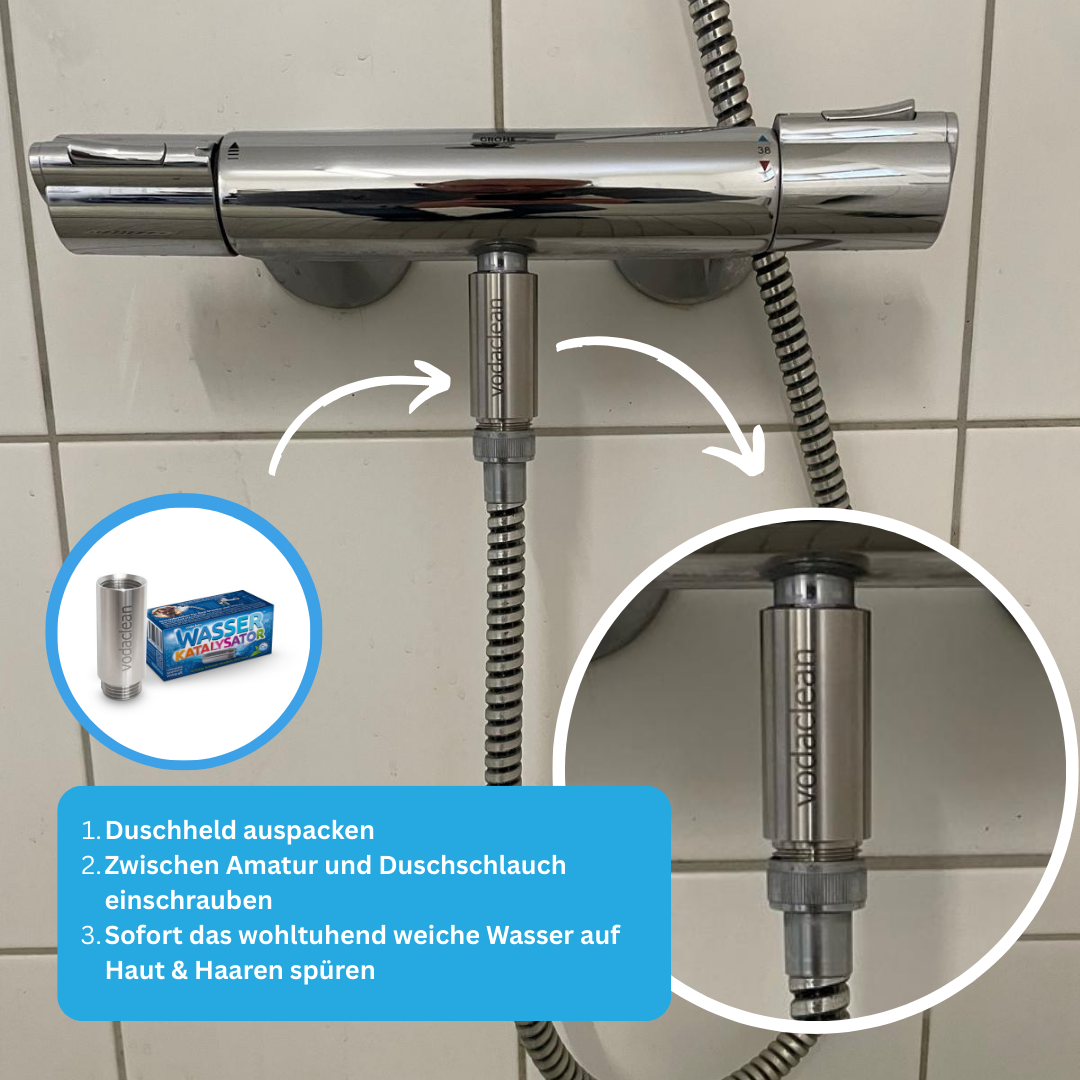 Duschheld | Spürbar weiches Duschwasser für Haut und Haare– ganz ohne Aufwand