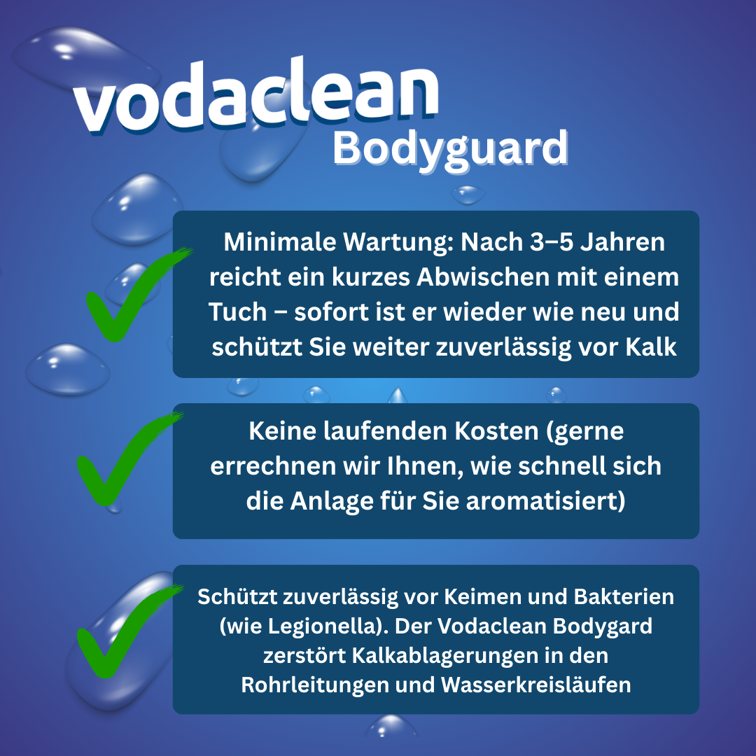 Vodaclean Bodyguard - Komplett Kalk-Schutz für dein Zuhause