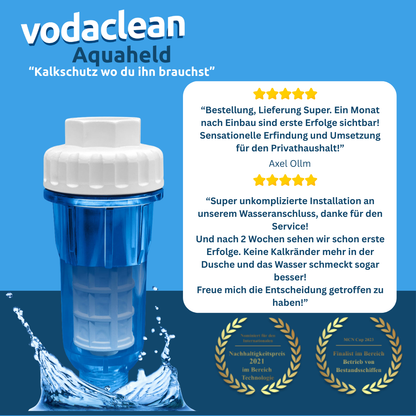 Aquaheld - Kalkschutz, wo du ihn brauchst (Ideal für die Waschmaschine oder den Küchen-Wasserhahn)