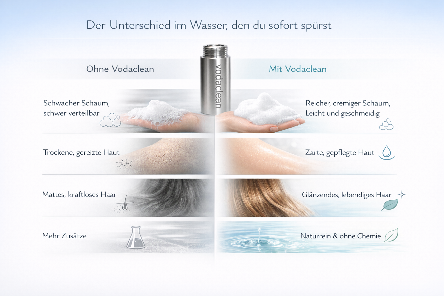 Duschheld | Für eine Dusche ohne Kalkflecken und spürbar weiches Duschwasser für Haut und Haare