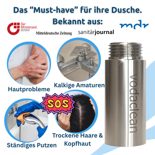 Vodaclean Spar Set - Genieße köstliches Wasser und befreie Bad und Küche von lästigem Kalk